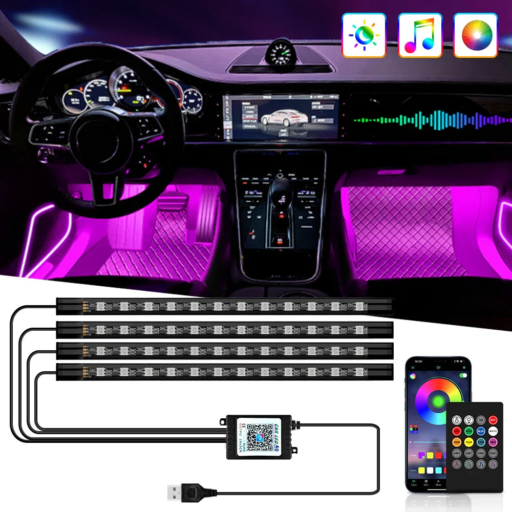 Neon Auto Binnenverlichting Kit